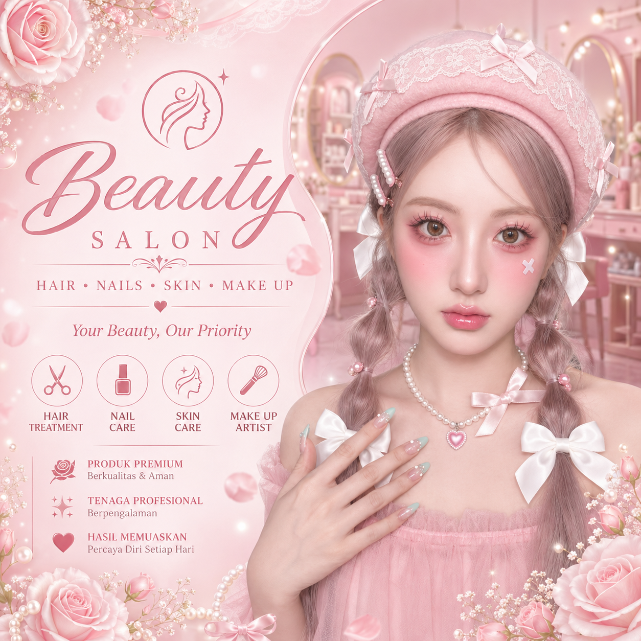 Beauty Salon Tetap Terlihat Rapi Walau Lagi Super Sibuk